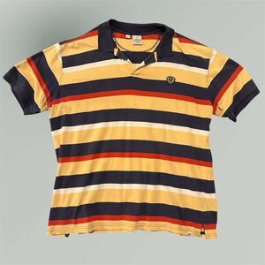 Phat Farm 3XL Polo Shirt Y2K Vintage 90s Baggy Fit Stripe Skater Retro Hip Hop